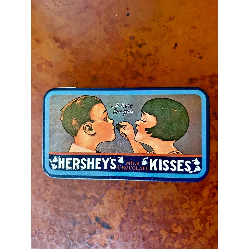 Vintage 1984 Hershey’s Kisses A Kiss For You Advertising Tin Box 8 in